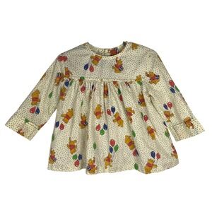 Vintage Sears Winnie the Pooh Collection Dress 4T Disney Balloon Print